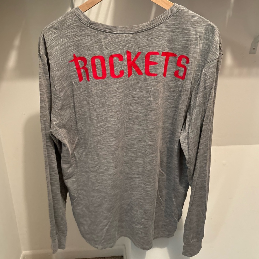 Nike Dri-Fit Houston Rockets Longsleeve Basketball Shirt Men’s Size Large - Picture 2 of 3